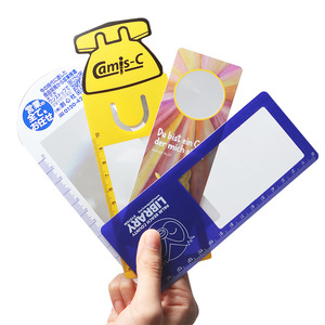 IDEA GIFT Wholesale Custom Fresnel Lens Magnifying Bookmark Promotional Giveaway PVC Card Magnifier with Ruler for Business Gift - Product Image 1