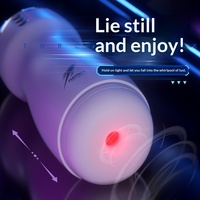 Godet de masturbation entièrement automatique vibrant à aspiration, rechargeable par DC, en silicone, avec fonction sonore, jouet sexuel masculin, produit érotique intime pour adultes