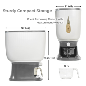 กล่องใส่ข้าวพลาสติกเกรดอาหาร ปลอดสาร BPA ขนาด 10 กก. พร้อมฟังก์ชั่นกดเพื่อจ่ายข้าว ปิดผนึกกันความชื้นและแมลง - Product Image 5
