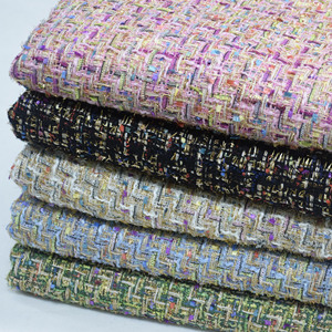 Vente en gros personnalisée 320GSM 65%, Polyester 13% rayonne 20% coton 2% Spandex <span class=keywords><strong>tissu</strong></span> tricoté <span class=keywords><strong>Tweed</strong></span> doux pour la peau pour vêtements/ - Product Image 1