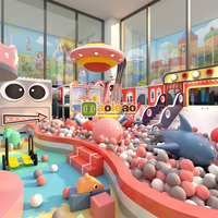 Aoleao Aire de Jeu Intérieure Personnalisée avec Piscine à Balles, Toboggan, Trampoline d'Escalade pour Enfants, Jeux Doux Certifiés CE TUV