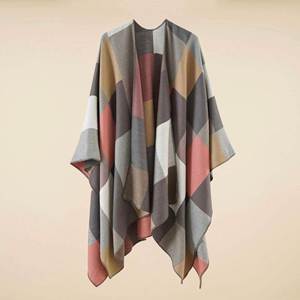 Wholesale Wool 150*130cm Women's Winter <b>Poncho</b> Scarves Cape Wrap Pashmina Shawls - Product Image 2