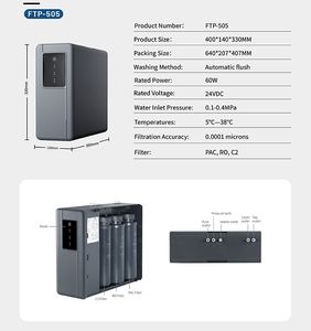 फैक्ट्री स्मार्ट प्यूरीफायर फिल्टर पानी चार चरणों 500 जीपीडी टैंलेस रो वाटर प्यूरीफायर - Product Image 3