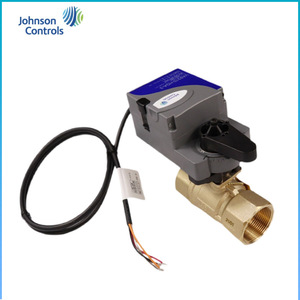 Válvula de bola eléctrica de tres vías Johnson Controls VG1805 de 1/2 pulgada AC24V con control analógico de 0-10V para agua - Product Image 1