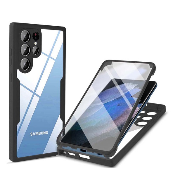 CHAOYIDIAN 360 Full Body Shockproof Transparent Phone Case for Samsung S25 S24 S22 S21 Plus Ultra FE Phone Cases