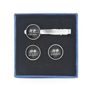 Gemelos Personalizados con Foto, Diseño a Medida, Joyería Plateada, Regalo de Boda para <span class=keywords><strong>Caballero</strong></span>, Gemelos y Pasador de Corbata Personalizados - Product Image 6