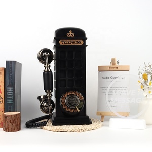 Cabina telefónica giratoria <span class=keywords><strong>de</strong></span> metal blanco vintage, grabación <span class=keywords><strong>de</strong></span> mensajes, libro <span class=keywords><strong>de</strong></span> invitados <span class=keywords><strong>de</strong></span> audio - Product Image 6