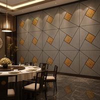 Panneau mural acoustique incurvé 3D moderne en feutre, en fibre de polyester, absorbant le son, pour salon, chambre, hôtel et salle de sport