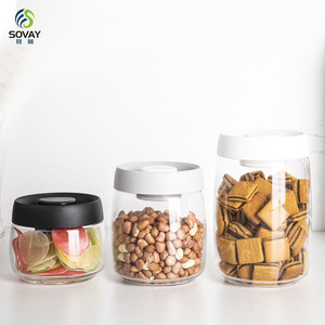 Recipientes de Vidrio Modernos y Personalizables <span class=keywords><strong>Vacare</strong></span> para Café, 400ml 700ml 1100ml, Frascos Sellados al Vacío con Tapa Deslizante, Contenedores para Almacenamiento de Alimentos - Product Image 2