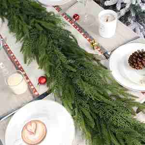 Fournitures de Noël Décorations de Noël Décorations en rotin imitation aiguilles de pin Ornements multifonctionnels - Product Image 2
