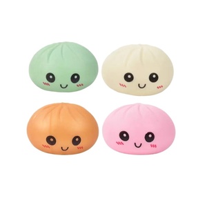 Jouet anti-stress à succès : Squishy en forme de boulette de vapeur avec visage à paillettes et expression, à rebond rapide - Product Image 4