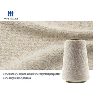 Fil de laine sans boulochage 1/13nm, vente en gros, fil de laine alpaga, poly acrylique spandex, fil fantaisie