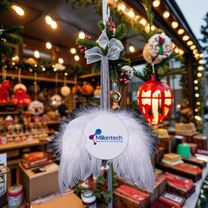 Millantech vraie plume <span class=keywords><strong>blanc</strong></span> Angle aile Festival décoration Sublimation presse impression noël vacances cadeaux - Product Image 1