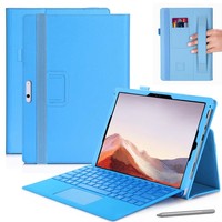 Universel pour Microsoft Surface Pro 3 4 5 6 7 12.3 dragonne mat étui de protection tablette cuir PU clavier Flip Stand couverture