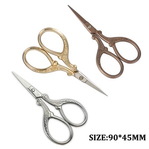 Tesoura de guindaste de aço inoxidável, pequena tesoura vintage de bordado - Product Image 3