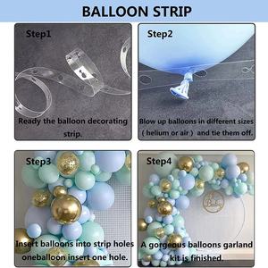 Guirlande de 126 ballons en latex bleu menthe et vert macaron avec confettis pour décoration de baby shower, toile de fond et fête d'<span class=keywords><strong>anniversaire</strong></span> - Product Image 2