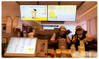 Reproductor de Publicidad con Pantalla Dividida de 21.5 Pulgadas, Marco de Aluminio, Menú Digital LED para Gabinete, Animación, OEM ODM, para Tiendas de Té de Burbujas