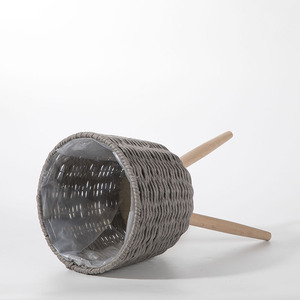 Woven Paper Rope <b>Flower</b> Pot Circular Floor Standing Minimalist Design Indoor Home Decor Plant <b>Basket</b> - Product Image 4