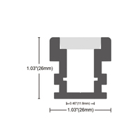 Lampadaire de haute qualité 26x26MM, bande LED, éclairage, profilé Alu, boîtier d'extrusion, lumière LED, profilé aluminium