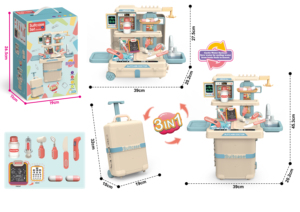 Juego de Juguetes de Imitación <span class=keywords><strong>para</strong></span> Niños, Maleta 3 en 1 con Juguetes de Doctor, Mini Instrumentos Médicos, Mesa de Medicina, Juguetes <span class=keywords><strong>para</strong></span> Niños - Product Image 4