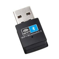 Adaptador USB WiFi BT4.2 2 en 1, Tarjeta de Red Inalámbrica Mini de 150M, Receptor Dongle Combinado BT4.2 para Computadora de Escritorio, Portátil, PC, Windows