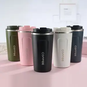 Canecas térmicas de parede dupla, canecas térmicas de aço inoxidável para café, viagem, 2023 fabricante