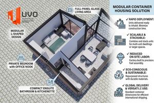 Casa Modular Prefabricada de Lujo, Tipo Loft, con Ventanas Panorámicas, Ecológica, para Resort, Cabañ<span class=keywords><strong>a</strong></span> Pequeñ<span class=keywords><strong>a</strong></span>, Tipo <span class=keywords><strong>A</strong></span>-Frame, para Vacaciones - Product Image 3