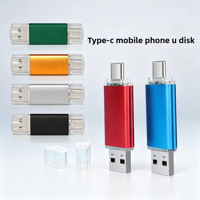 Type-C Phone Computer USB Flash Drive 32GB/64GB Metal High-Speed Custom Logo Wholesale Gift-Quality Dual-Use