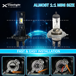 Bombilla de faro LED H7 CSP 7035 Chip Fanless H8 H1 9005 H4 20000lm Bombilla de faro LED H7 Luz LED de coche fácil de instalar - Product Image 5