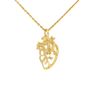 Collana Girocollo Medica con Ciondoli a Forma di Cuore Anatomico in Acciaio Inox per Infermiere e Dottori - Product Image 4