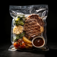 Sacs d'emballage sous vide transparents pour aliments, sacs de conservation hermétiques pour garder la fraîcheur de la viande crue, de la volaille, des filets de poisson, des boulettes et des plats préparés