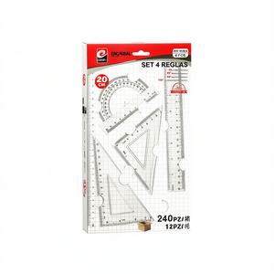 Ensemble de règles Erpsl 20 cm, 4 pièces, outils mathématiques pour étudiants et enseignants - Product Image 2