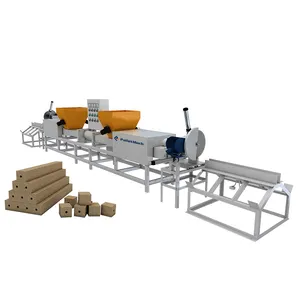 Automatic Wood Pallet Blocks Making Machine Sawdust Pallet Block Making Machine Diesel