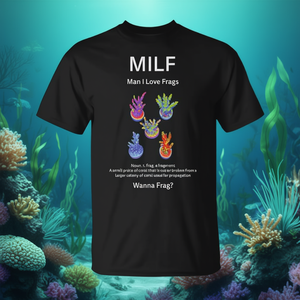 Camiseta Milf Man I Love Frags, unisex, manga corta, cuello redondo, impresión digital, diseño de propagación de coral - Product Image 3
