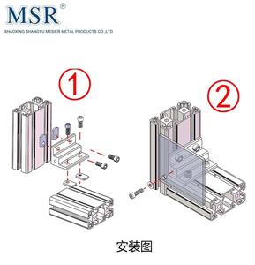 6226 China Manufacturer Rohs 25*25mm Cnc Aluminum Bracket 25 <strong>Series</strong> Casting Aluminum Fasteners 20 25030 40 45 for Aluminum <strong>Prof</strong> - Product Image 2