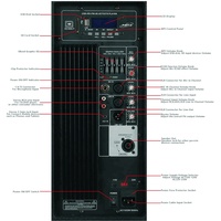 Altavoz Profesional de 1300 W y 15 Pulgadas, Subwoofer Inalámbrico, Conjuntos de Karaoke, Sistema de Sonido Activo para DJ, TWS-MIC+FM+ECHO, Bocina Parlante