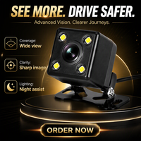 Caméra de recul carrée CCD pour voiture, 8 LED, vision nocturne 120 degrés, aide au stationnement
