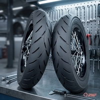 Kit de roues de conversion Supermoto à jantes larges avant et arrière, pneu semi-slick 90/90-12 pour moto tout-terrain Surron Light Bee, amélioration de marché secondaire