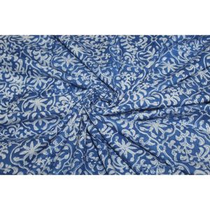 Botanical Hand Block Print 100% Cotton Sustainable Fabric India Boho Clothing Fabric Artisan Made <b>Kaftan</b> - Product Image 6