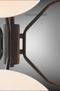 Lustre Sputnik haut de gamme noir à 6 lumières, luminaire de plafond moderne du milieu du siècle avec globes en verre pour salle à manger - Product Image 5