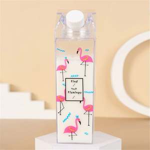 Botella de Agua Portátil de Plástico Transparente Libre de BPA, Botella de Leche, Botella de Agua de 1 Litro, Botellas de Plástico para Jugo - Product Image 1