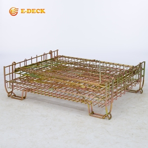 Jaula de Almacenamiento de Malla Metálica Apilable y Plegable para Preformas de PET, Diseño Más Reciente - Product Image 4