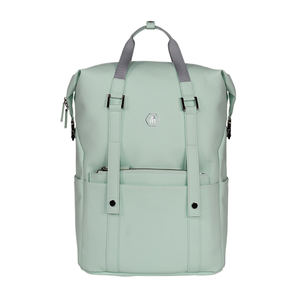 Fashionable RFID Waterproof Anti-Theft Soft PU Material 24L School Manufacturer Custom Design Light Blue Unisex Laptop Backpack - Product Image 1