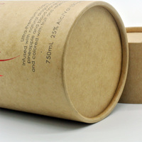 Bouteilles d'eau et de vin personnalisées, emballage rond de luxe, boîte en papier cadeau pour emballage de bouteille de vin
