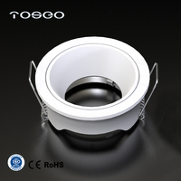 Boîtier de downlight fixe IP20 en aluminium moulé sous pression MR11 GU10, découpe 55x25mm, ouverture avant 52mm, ampoule remplaçable