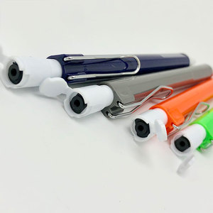 Fábrica de alta calidad Extraño colores surtidos Clip de metal Botón de metal Lápiz mecánico de plástico con sacapuntas - Product Image 4