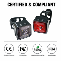 Vente Flash Usine : Ensemble de feux avant et arrière légers en ABS/PC 500 mAh USB pour VTT avec longue autonomie
