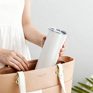 Botol Air Dinding Ganda 50 Pack dari Gudang AS, Model Flat-edge untuk Sublimasi, Tumbler Stainless Steel Putih 20oz dengan Sedotan - Product Image 6