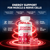 Complément Nutritionnel Sportif en Forme Personnalisée, 30 Portions, Fabrication Directe OEM, Gummies à la Créatine pour Athlètes de Force