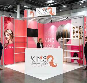 Stand d'exposition modulaire personnalisé, structure en aluminium léger avec tissu rétroéclairé par LED, service de conception professionnelle - Product Image 1